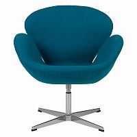 кресло swan chair темно-голубое в Армавире