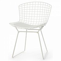 стул bertoia side кожаный standart белый в Армавире