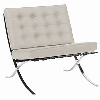 кресло barcelona chair молочное в Армавире