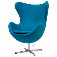 кресло egg chair кашемир голубое в Армавире
