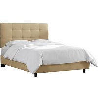 кровать двуспальная с мягкой спинкой 180х200 бежевая alice tufted beige в Армавире