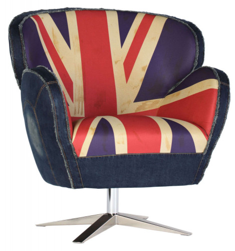 кресло aizek uk flag красное-синее в Армавире