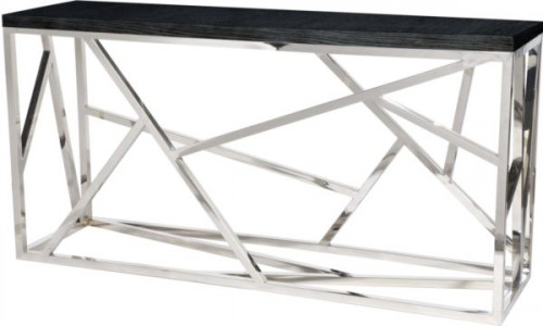 консоль geometric 180x50x90 хром, черная столешница в Армавире