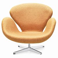 кресло swan chair коричневое в Армавире