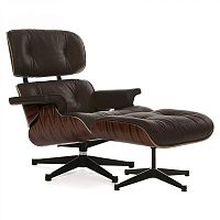 кресло eames style lounge chair палисандр коричневое в Армавире