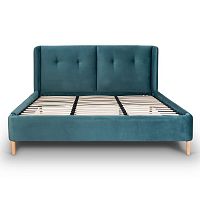 кровать двуспальная 180х200 из велюра бирюзовая brighton в Армавире