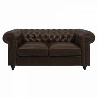 диван chester classic двухместный прямой темно-коричневый в Армавире