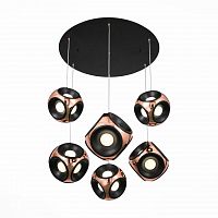 подвесная светодиодная люстра st luce cratere sl948.303.07 черная в Армавире