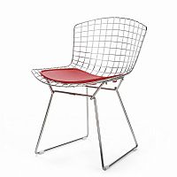 стул bertoia side кожаный standart красная подушка в Армавире