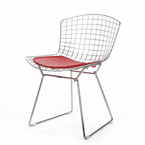 стул bertoia side кожаный standart красная подушка в Армавире