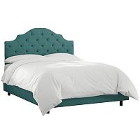 кровать двуспальная 160х200 зеленая с каретной стяжкой henley tufted teal в Армавире