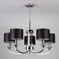 подвесная люстра eurosvet diana 60067/5 хром черная в Армавире