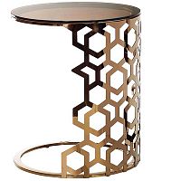 стол приставной gold circle 50x50х60 коричневый, золотой в Армавире
