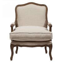 кресло мягкое с подлокотниками бежевое louisa bergere chair в Армавире