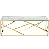 стол журнальный h-bridge gold 120*60*40см золотой в Армавире