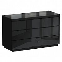 комод kristal 3 ящика черный глянец в Армавире