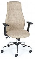 кресло для руководителя norden chairs милан, обивка: текстиль, цвет: ткань светло-бежевая в Армавире
