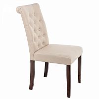 стул деревянный amelia dark walnut / fabric cream в Армавире