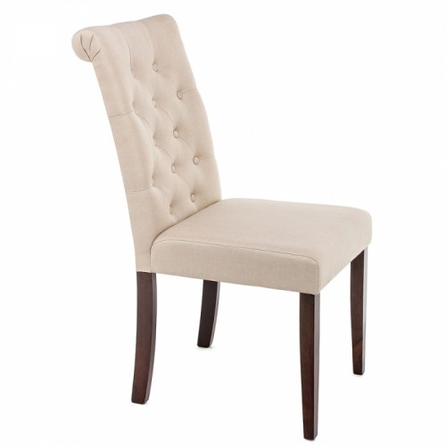 стул деревянный amelia dark walnut / fabric cream в Армавире