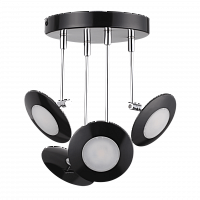 потолочная светодиодная люстра odeon light uliss 3811/28cl черная в Армавире