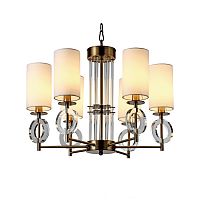 люстра felton 6 от delight collection белая/прозрачная/латунь в Армавире
