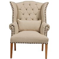 кресло quinn tufted armchair бежевое в Армавире