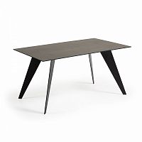 стол nack 160x90 черный, фарфоровая столешница c366k09 от la forma (ex julia grup) в Армавире