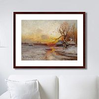 картина: winter sunset, 1913г. в Армавире