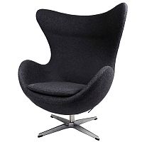 кресло egg chair черное в Армавире