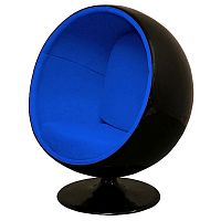кресло eero ball chair синее с черным в Армавире