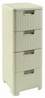 комод c 4 отделениями rattan style кремовый в Армавире