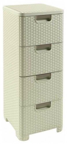 комод c 4 отделениями rattan style кремовый в Армавире