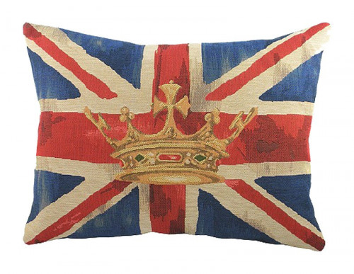 большая подушка с британским флагом crown blue в Армавире