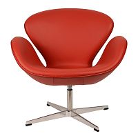 кресло arne jacobsen style swan chair красное в Армавире