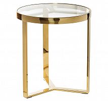 стол журнальный soho gold 50х50х53 см золотой, прозрачный в Армавире