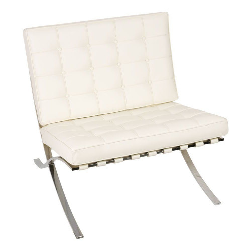 кресло barcelona style chair белое в Армавире