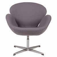 кресло swan chair серое в Армавире