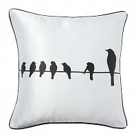 подушка с птичками на проводах birdies on a wire white в Армавире