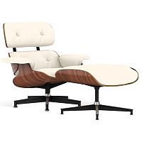 кресло lounge chair & ottoman кремовое в Армавире