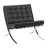 кресло barcelona chair кожа черное в Армавире