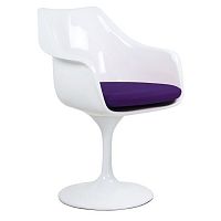 кресло tulip armchair бело-фиолетовое шерсть в Армавире