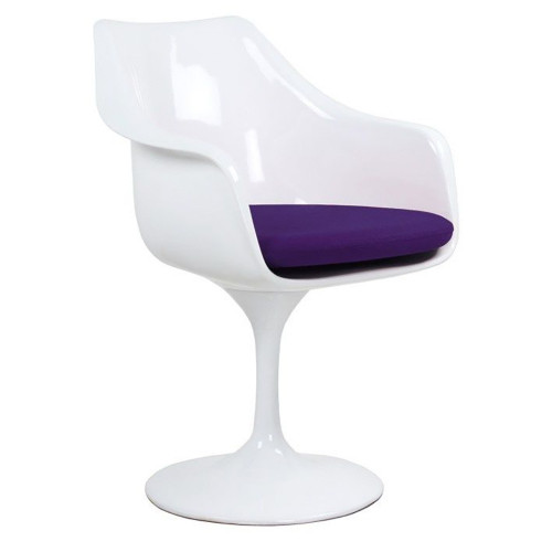 кресло tulip armchair бело-фиолетовое шерсть в Армавире